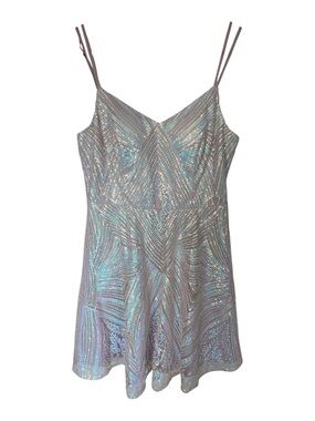Lavender Sequin Strapless Party Dress by City Triangles